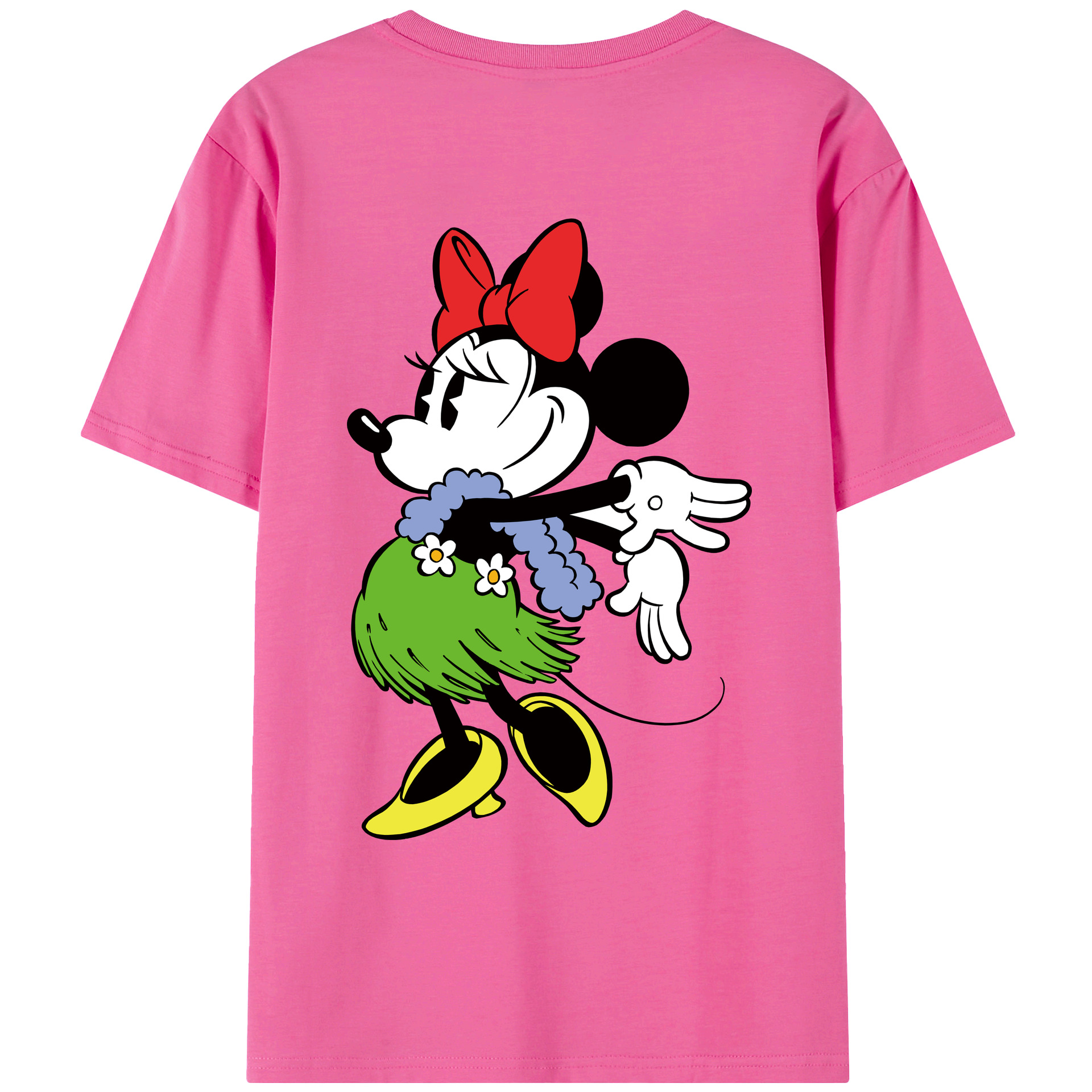 （画像用） ミッキーマウス Mickey Mouse レディース半袖Tシャツ(バックプリント)